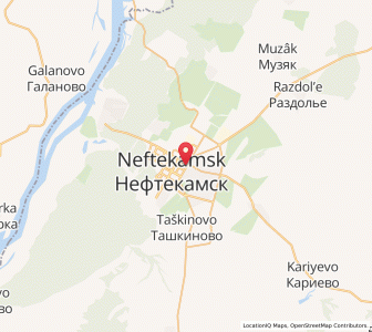 Map of Neftekamsk, Bashkortostan Republic