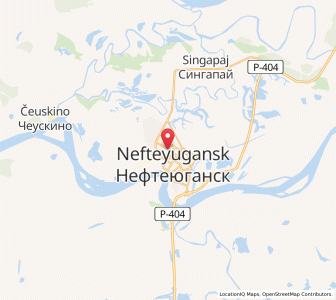 Map of Nefteyugansk, Khanty-Mansia