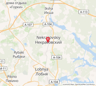 Map of Nekrasovskiy, Moscow Oblast