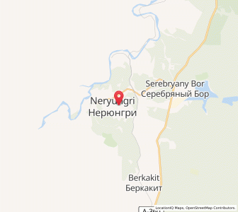 Map of Neryungri, Sakha