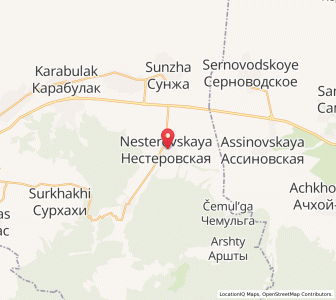 Map of Nesterovskaya, Ingushetiya Republic