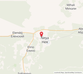 Map of Neya, Kostroma Oblast