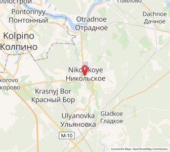 Map of Nikol’skoye, Leningradskaya Oblast'