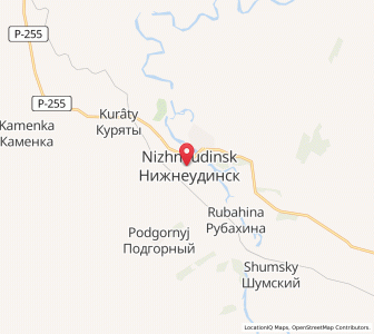 Map of Nizhneudinsk, Irkutsk Oblast