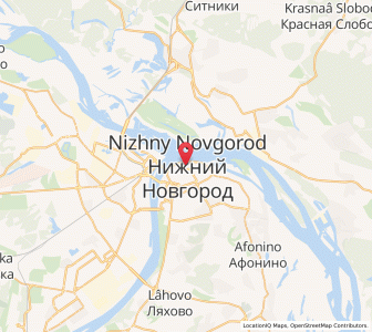 Map of Nizhniy Novgorod, Nizhny Novgorod Oblast