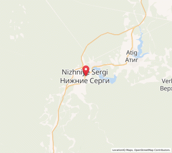 Map of Nizhniye Sergi, Sverdlovsk Oblast