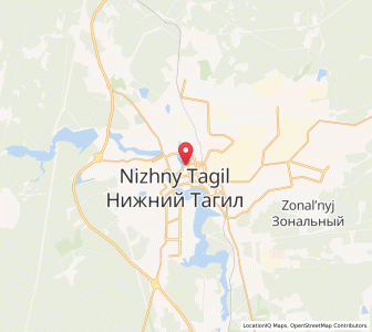 Map of Nizhny Tagil, Sverdlovsk Oblast