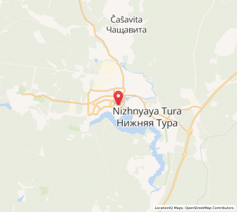 Map of Nizhnyaya Tura, Sverdlovsk Oblast