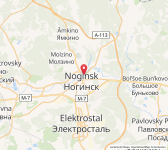 Map of Noginsk, Moscow Oblast