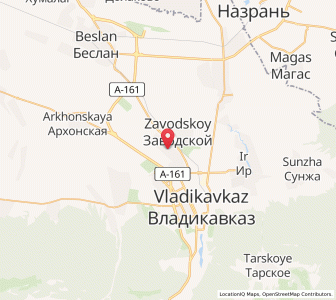 Map of Nogir, North Ossetia–Alania