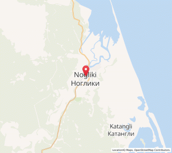 Map of Nogliki, Sakhalin Oblast