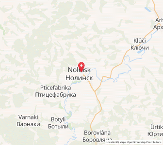 Map of Nolinsk, Kirov Oblast