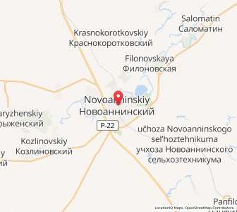 Map of Novoanninskiy, Volgograd Oblast