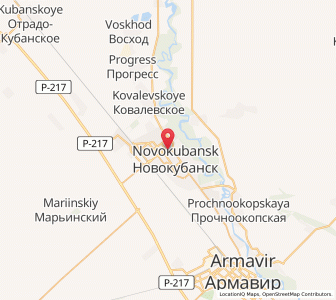 Map of Novokubansk, Krasnodar Krai
