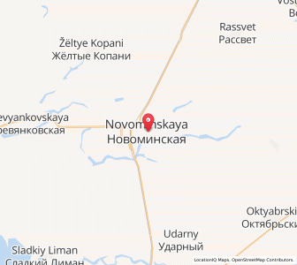 Map of Novominskaya, Krasnodar Krai