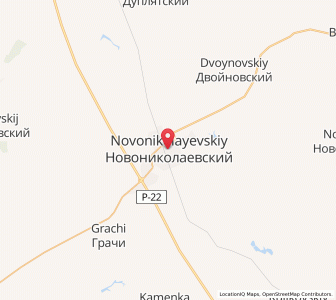 Map of Novonikolayevskiy, Volgograd Oblast