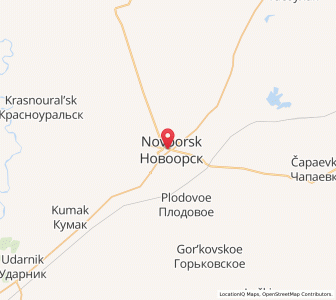 Map of Novoorsk, Orenburg Oblast