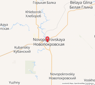 Map of Novopokrovskaya, Krasnodar Krai