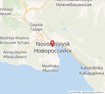Map of Novorossiysk, Krasnodar Krai