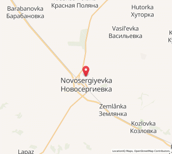 Map of Novosergiyevka, Orenburg Oblast