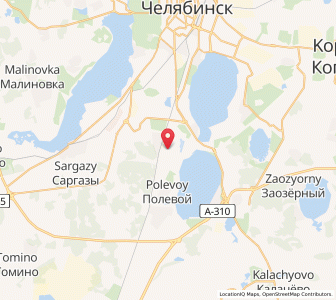 Map of Novosineglazovskiy, Chelyabinsk