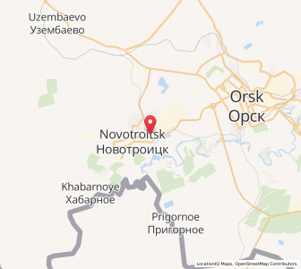 Map of Novotroitsk, Orenburg Oblast