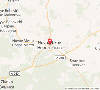 Map of Novozybkov, Bryansk Oblast