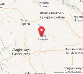 Map of Novy, Adygeya Republic