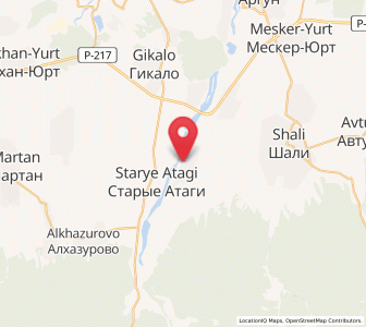 Map of Novyye Atagi, Chechnya
