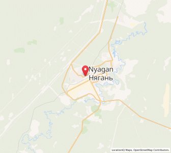 Map of Nyagan, Khanty-Mansia