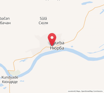 Map of Nyurba, Sakha
