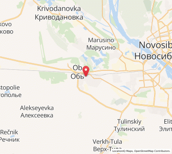 Map of Ob’, Novosibirsk Oblast