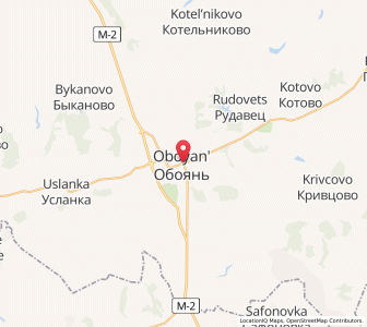 Map of Oboyan’, Kursk Oblast