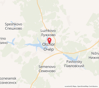 Map of Ochër, Perm Krai