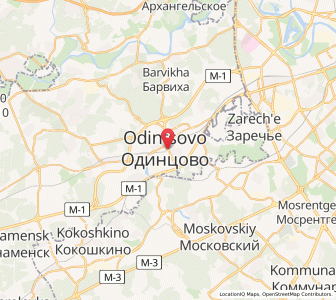 Map of Odintsovo, Moscow Oblast