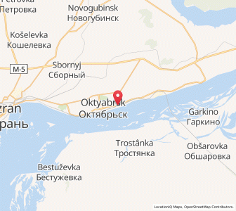 Map of Oktyabr’sk, Samara Oblast