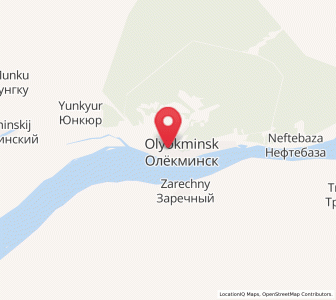 Map of Olyokminsk, Sakha