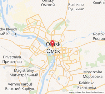 Map of Omsk, Omsk Oblast