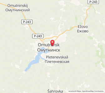 Map of Omutninsk, Kirov Oblast