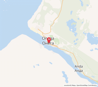 Map of Onega, Arkhangelskaya