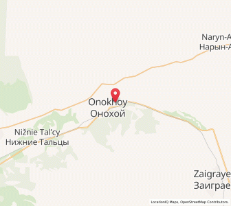 Map of Onokhoy, Buryatiya Republic
