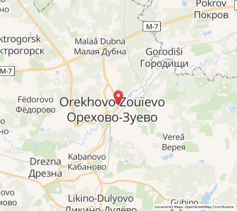 Map of Orekhovo-Zuyevo, Moscow Oblast