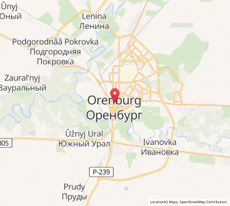 Map of Orenburg, Orenburg Oblast