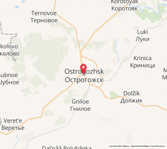 Map of Ostrogozhsk, Voronezh Oblast