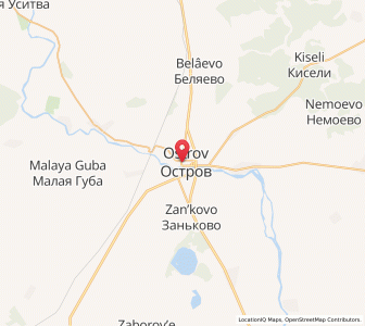 Map of Ostrov, Pskov Oblast