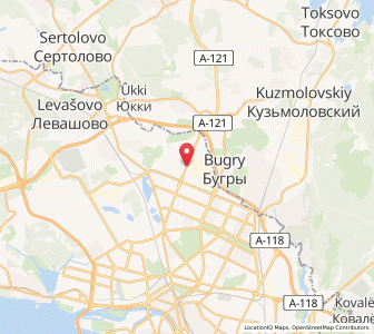 Map of Parnas, Leningradskaya Oblast'