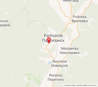 Map of Partizansk, Primorye