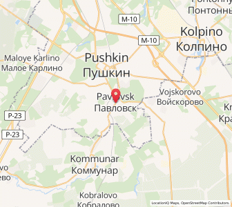 Map of Pavlovsk, St.-Petersburg