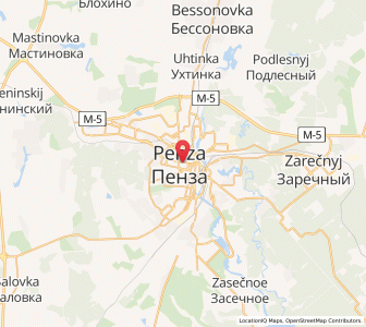 Map of Penza, Penza Oblast