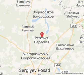 Map of Peresvet, Moscow Oblast